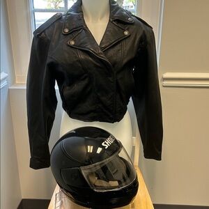 Vintage Harley-Davidson Women's Black Leather Motorcycle Jacket Size M
